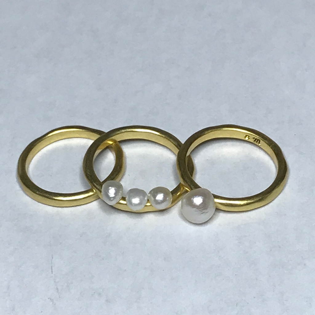 Madewell Pearl Ring Stack Of 3 35$